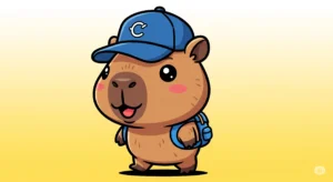 Capybara Animated Chibi Style – Cute Cartoon Mascot